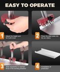 Edge Roller Bender For Sheet Metal Pro Grade Standing Seam Roofing Tool With Adjustable Height and 0 to 90 Degree Bending Steps