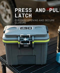 8 Quart Personal Lunch Box Cooler That Keeps Drinks Ice Cold All Day With Removable Ice Pack on outdoor table