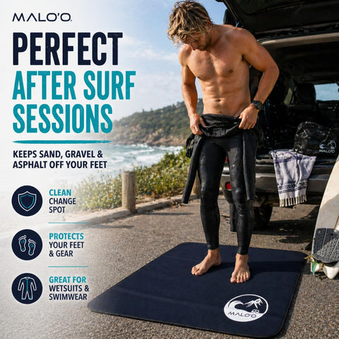 4mm Neoprene Waterproof Changing Mat 36x30 Inch Portable Wetsuit Changing Pad With Mesh Storage Bag For Beach Camping Van Life