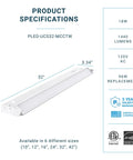 LED Swivel Under Cabinet Light Kit With 5 Color Temperature Options, 32 Inch, 18W, 120V, 1440 Lumen, ETL Listed specifications