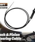 18 Foot Heavy Duty Mechanical Rack And Pinion Steering Cable For Back Mount Rack Systems Beefed Up Single Cable Compatible With SeaStar Teleflex SH5210P SH5230P SB39526P SB39544P NFB And Fits SS14115 SS15115