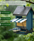 Heavy Duty Squirrel Proof Bird Feeder With Weight Activated Perch 5 Pound Capacity Easy Fill And Clean Outdoor Feeder