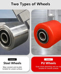 Heavy Duty Equipment Skates And Industrial Furniture Dollies Built Tough For Rough Jobs Featuring Smooth Gliding Wheels showing steel and PU wheels.