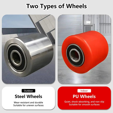 Heavy Duty Machinery Skates Moving Dollies 4 Pack 360 Rotating Steel Wheels and PU wheels for industrial equipment and furniture.