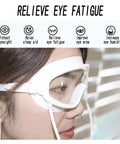 Side view of a person wearing Inhalation Eye Mask Glasses For Fatigue Relief And Moisture Boost, Built For All Day Comfort.