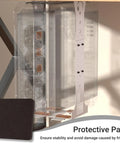 Protective pads on Slick Under Desk PC Mount Bracket for Computer Tower Case Holder, ensuring stability and preventing friction.