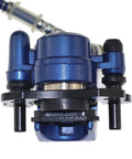 Blue rear ATV hydraulic disc brake kit with master cylinder and caliper
