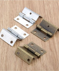 Vintage Zinc Alloy Cabinet Hinges Set Of 4 Pcs on wooden surface, two finishes, easy install for cabinets or boxes