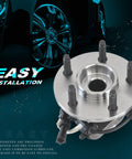 Front Wheel Hub And Bearing Assembly For Ford Ranger 2000 To 2002 XL XLT Edge And Mazda B3000 B4000 Base 5 Lug 4WD With ABS Two Piece Replacement Set