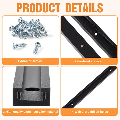 8 Pack 48 Inch Double Cut Profile Universal T Track With Predrilled Mounting Holes Pro Grade Aluminum T Track product details