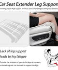 Upgrade Your Ride With This Brown Leather Car Seat Leg Extender Cushion Perfect For Mini Cooper Se Convertible John Cooper Works Electric Drivers Who Need Serious Thigh Support And Extra Legroom While Cruising Around, featuring a leg support cushion.