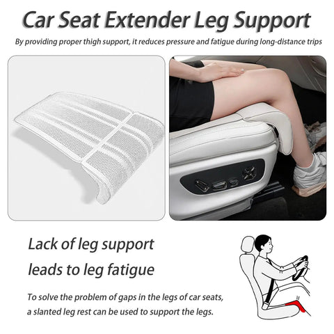 Upgrade Your Ride With This Brown Leather Car Seat Leg Extender Cushion Perfect For Mini Cooper Se Convertible John Cooper Works Electric Drivers Who Need Serious Thigh Support And Extra Legroom While Cruising Around, featuring a leg support cushion.