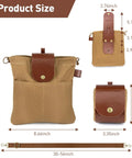 Foraging Bag For Outdoors Grab And Go Waxed Canvas Pouch Water Resistant Collapsible Brown Mushroom Forage Belt Tool Bag dimensions