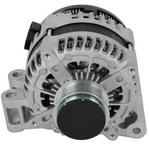Front view of Beefed Up 170 Amp 12V Alternator Replacement For Chevrolet Traverse 2009 To 2017, GMC Acadia 2007 To 2016, Buick Enclave 2008 To 2017, Saturn Outlook 2007 To 2010 V6 3.6L With CW Pulley OE 11252