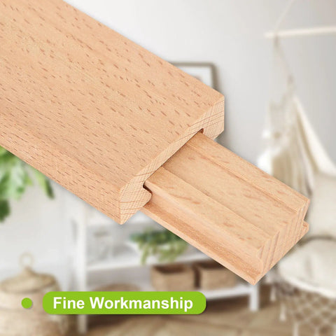 Rock Solid Beech Wood Drawer Slides Center Mount Cabinet Hardware Includes Six Piece Set wooden glide with fine craftsmanship detail.