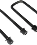 Dodge W350 Front And Rear Leaf Spring U Bolt Kit 1981 1993 Heavy Duty OE Replacement Suspension Upgrade, two black U bolts
