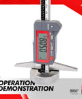 Absolute Digital Depth Caliper 0-150mm 0-6in No Zero Reset Pro Grade Digital Depth Gauge For Machining, 0.02mm Precision And 0.01mm Resolution, Reliable Readings And Repeatable Depth Measurements For Machinists. digital depth gauge on knurled base