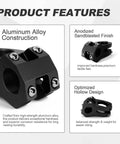 22.2mm Bike Stem 40mm Short Aluminum Alloy Beefy 6061 T6 CNC Machined 3D Forged For Kid Riders MTB BMX Pit Bike EBike Black