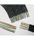Wires prepared for use with Automatic Wire Cutting And Stripping Machine With Touchscreen Panel And Quick Setup For Compact Cables.