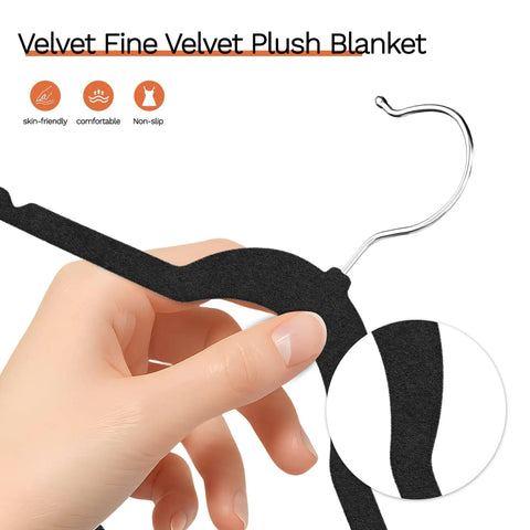 Heavy Duty Black Velvet Hangers 60 Pack Slim Space Saving Closet Organizers With Non Slip Grip And Smooth Rotating Silver Hooks For Rock Solid Wardrobe Storage And Closet Setup