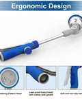 Blue and silver 16-Inch Aluminum Watering Wand With 180-Degree Rotating Head, 9 Spray Patterns And Adjustable Flow Control