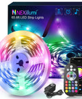 65 Foot Color Changing LED Light Strip With Remote And App Control For Bedroom Party Setup Dope RGB Lighting With 24V Power Supply Indoor Mood Lighting For Home Decor And Music Sync packaging