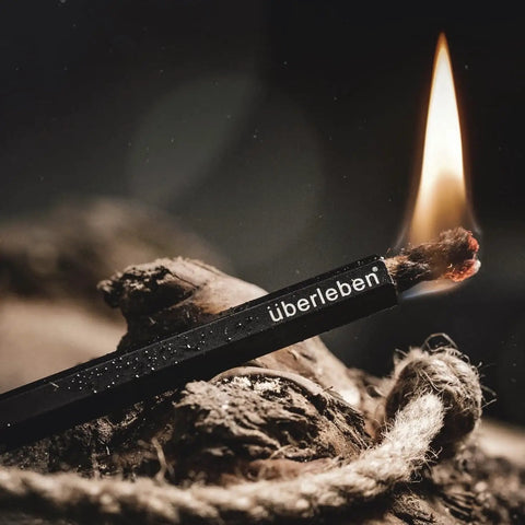 All Weather Fire Starter Kit With Paraffin Wax Infused Hemp Wicks And Aluminum Bellow Sleeve 60 Minute Burn Waterproof Rope Match
