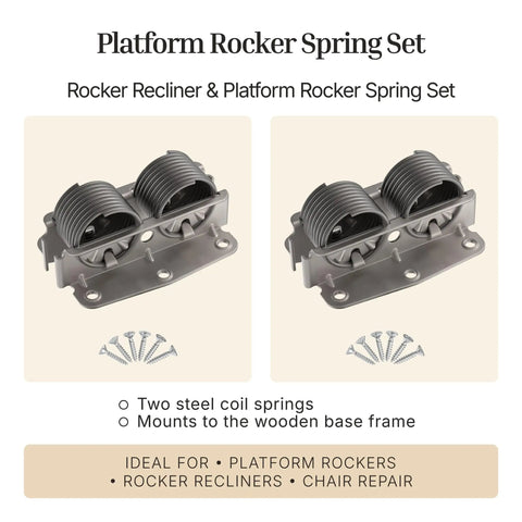 Platform Rocker Recliner Springs Replacement One Pair For Rocking Chairs Five And One Eighth Inch Long And Three And Nine