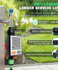 Water Timer For Garden Hose With Auto Rain Delay And 10 Programmable Schedules, 3.3 Inch Large LCD Display, IP54 Waterproof