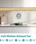6 Inch Exhaust Fan That Rocks For Kitchen Attic Shop Garage With Damper 308 CFM At 38W Power Cord Included Wall Mount Vent