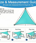 Size guide for Custom Size Triangle Shade Sail 14' X 18' X 22.8' 220 GSM Heavy Duty Sun Shade With PU Coating Waterproof