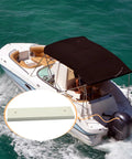 Boat with inset image of UV Resistant Marine Grade Transducer Mounting Plate Kit for Boats, 12 x 3.5 x 0.75 Inches