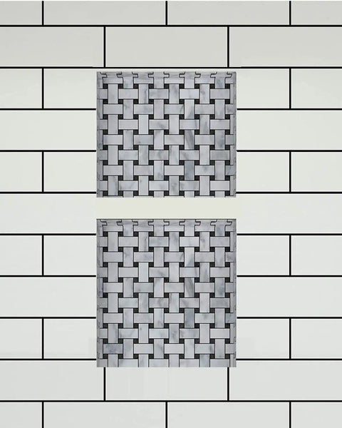 2-In-1 Shower Niche Ready To Tile Recessed Bathroom Storage Shelf 16x28 Inch, Bulletproof Waterproof Recessed Organizer