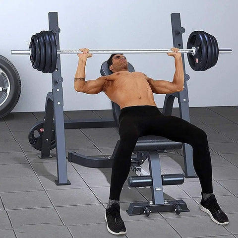 Person using Beast Of A Multifunctional Home Gym Squat Rack With Weightlifting Bench And Barbell Bed All In One Removable Rack