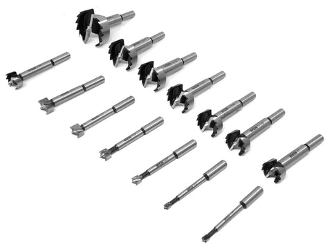 Nail Those Perfect Round Cuts With This Heavy Duty Forstner Bit Set featuring 14 precision drill bits in various sizes.