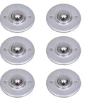 5/8 Inch Roller Ball Transfer Bearings Set Of Six, High-Precision Ball Transfer Units With 0.17 Inch Mount Holes And 1.2 Inch Hole Distance