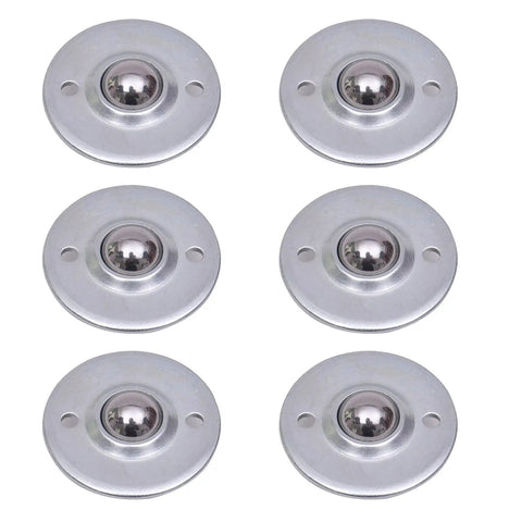 5/8 Inch Roller Ball Transfer Bearings Set Of Six, High-Precision Ball Transfer Units With 0.17 Inch Mount Holes And 1.2 Inch Hole Distance