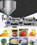 Pro Level Pneumatic Paste Filling Machine With Quick Turn Flow Dial No Sweat Automatic Dispenser for thick sauces and lotions.
