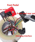 12V Kids Ride On Car DIY Harness Kit with Remote, showing circuit board, wires, and switch components for wireless play.