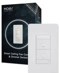 Star Ring Smart Ceiling Fan Control And Dimmer Switch, 2.4GHz WiFi Smart Switch with packaging and wall plate display