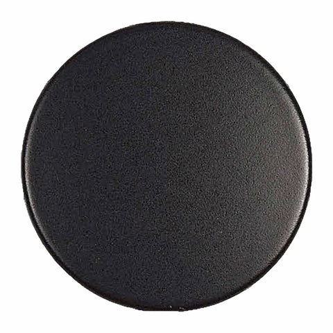 Genuine Replacement Part Surface Burner Cap WB29K10022 for Gas Stoves, round black cap with high heat resistance.