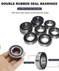 6005-2RS Double Rubber Sealed Bearings 25x47x12mm shown with chrome steel, pre-lubricated for smooth performance