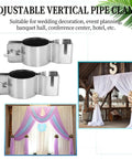 Two Pack Adjustable Upright Clamps For Hanging Accessories Fits 1.5 Inch Or 2 Inch Diameter Poles, Heavy Duty, Easy Install