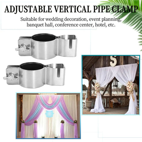 Two Pack Adjustable Upright Clamps For Hanging Accessories Fits 1.5 Inch Or 2 Inch Diameter Poles, Heavy Duty, Easy Install