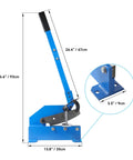 Bench Mounted Manual Sheet Metal Shear 8 Inch Multi Purpose Steel Shear For 3/16 Inch Metal Plates And 1/2 Inch Rods