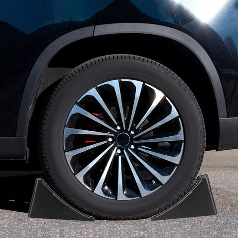 Heavy Duty Rubber Wheel Chocks Four Pack For RVs And Trailers, Tough As Nails Grip, under car wheel, non slip tire stabilizers
