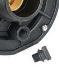 Close-up of No Brainer Heavy Duty Drop In Swap Hot Tub And Spa Circulation Pump Wet End showing black housing and connector.