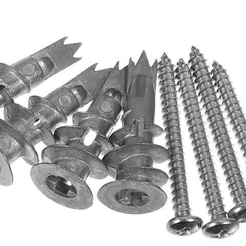 Heavy Duty Drywall Anchors Kit With M4.2 Self Drilling Screws 30 Sets Zinc Alloy Wall Fasteners for securing sheetrock