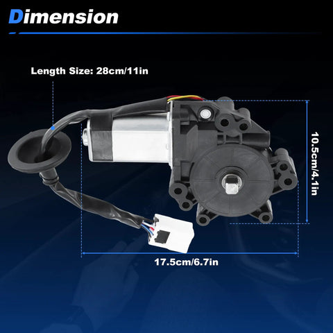 Front Left Power Window Motor For Nissan Maxima Sedan 2002 2004 2005 2006 2007 2008 3.5L Driver Side Window Regulator Motor Replacement Fits Right In Part Number 807317Y000, 28cm x 17.5cm x 10.5cm