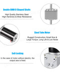 12V Dual Shaft Worm Gear Motor With Cable 250 RPM 2 Kg Cm Torque Self Locking Reversible Drive Beefy High Torque Speed Reduction Gearbox details